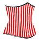 Red White Strip waist reducing  underbust corset
