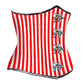 Red White Strip waist reducing  underbust corset