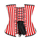 Red White Strip waist reducing  underbust corset