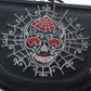 Black Faux Leather Skeleton Embroidered Sling Bag/Purse