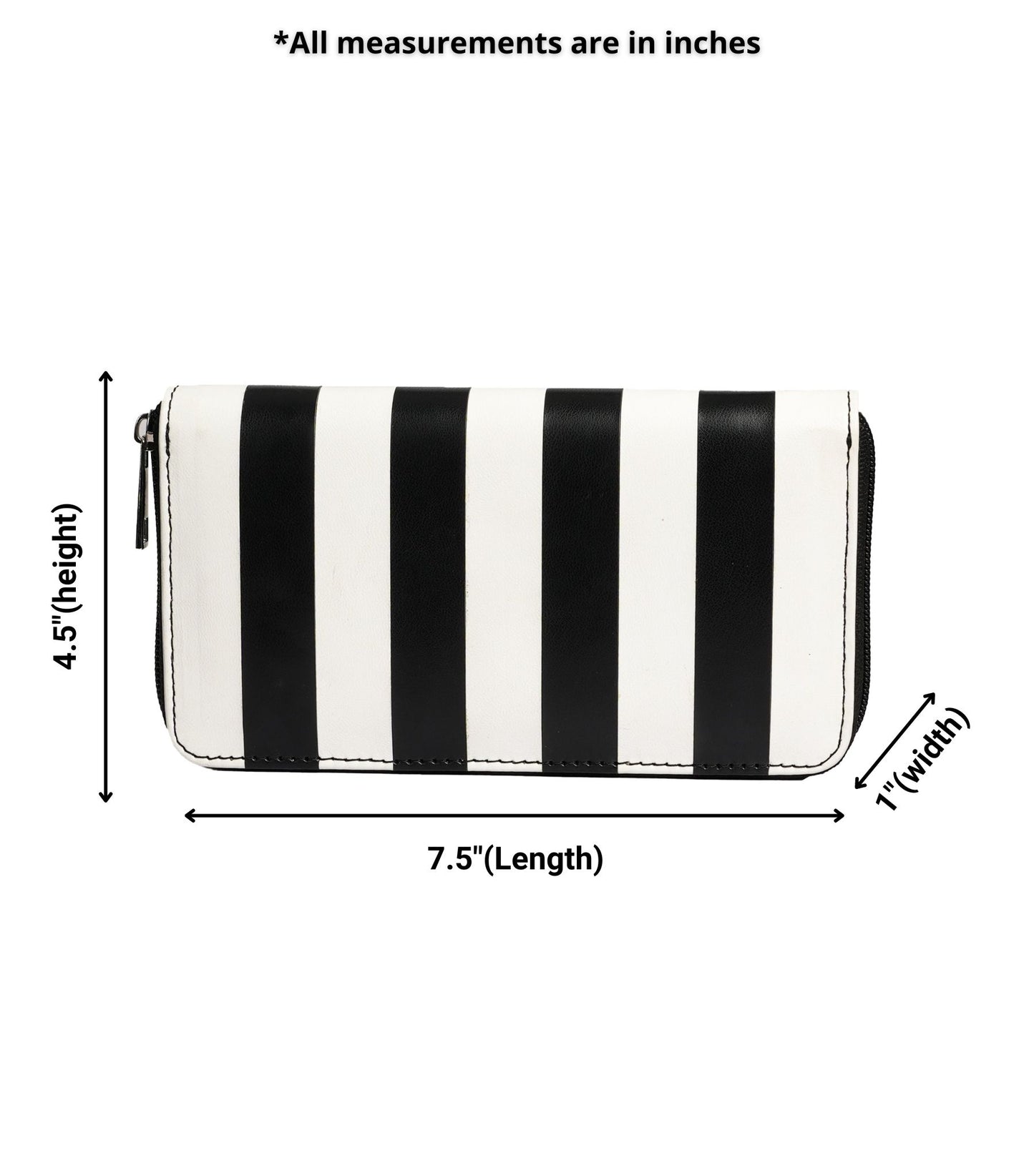 Duet Night – Schwarz-weiß gestreifte Clutch