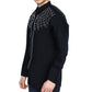 Men's Spiderweb Embroidered Black Shirt - wholesale