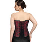 Red Brocade Rust & Rivets  Overbust Authentic Corset