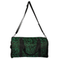 Emerald  Green and Black Brocade Duffel Bag