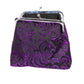 Black Purple Brocade Coin Bag