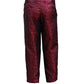 Crimson  Poise - Red Black Brocade Gentleman Formal Pants