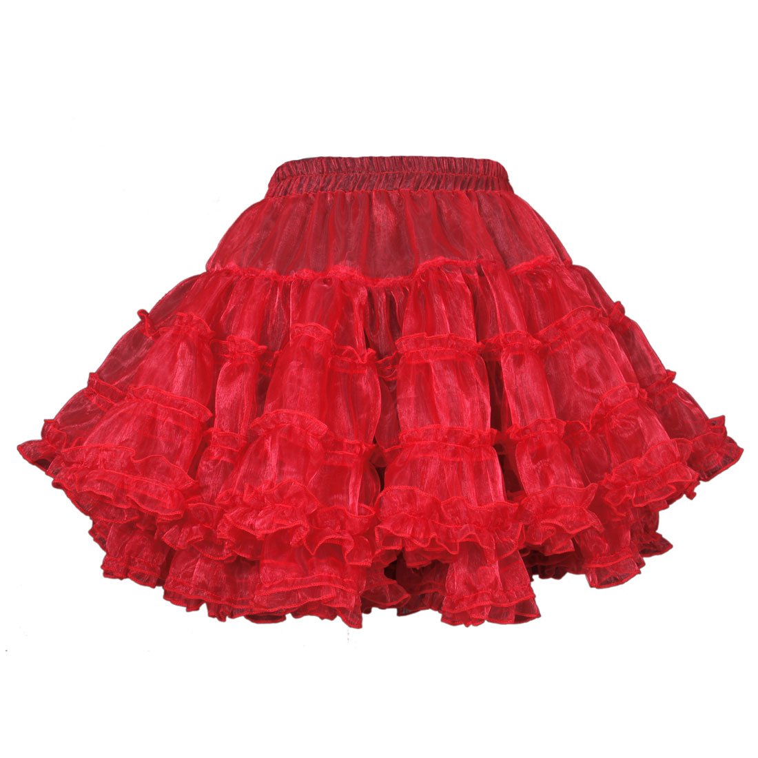 Yemima Heavy Frilled Tutu Skirt Red - Corset Revolution