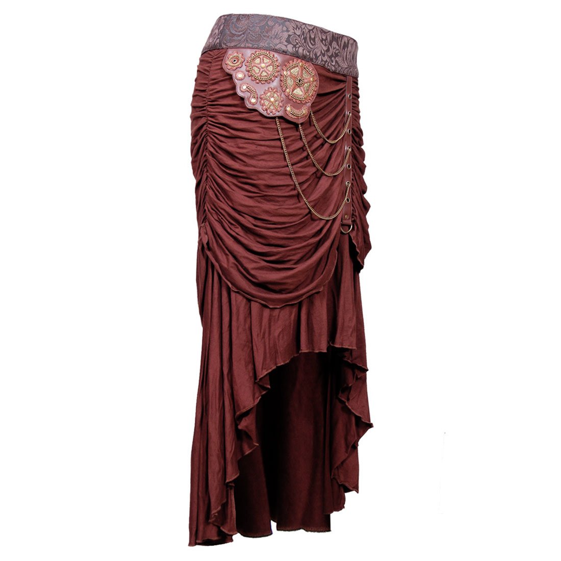 Persis Cotton Lycra Knitted Steampunk Skirt - Corset Revolution