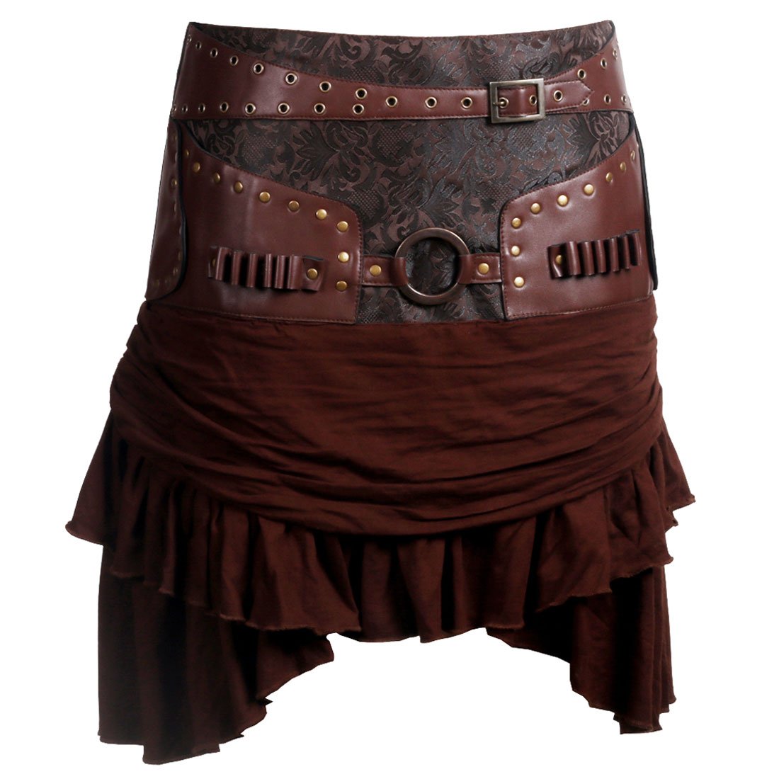 Brenna Steampunk Cotton Low Waist Skirt - Corset Revolution