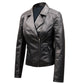 Evan Black Women's Sheep Napa Genuine Leather Jacket - Corset Revolution