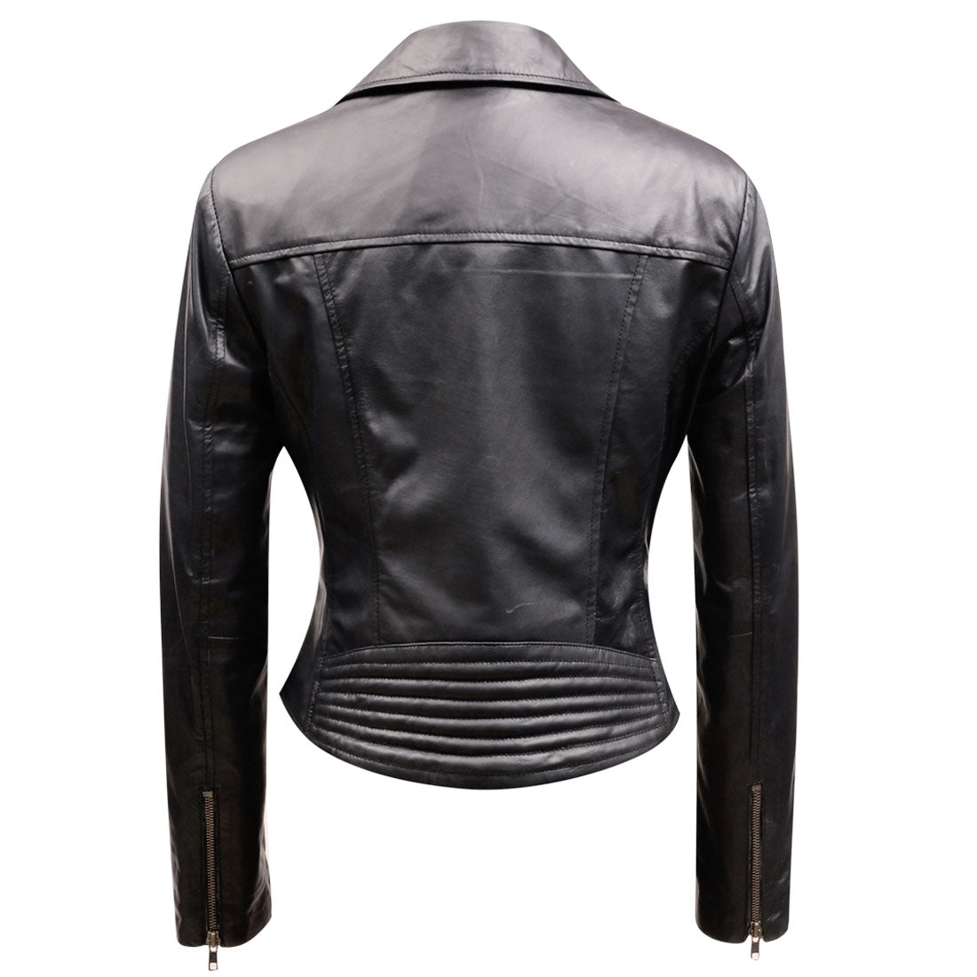 Mariella Black Genuine Lamb Leather Jacket - Corset Revolution
