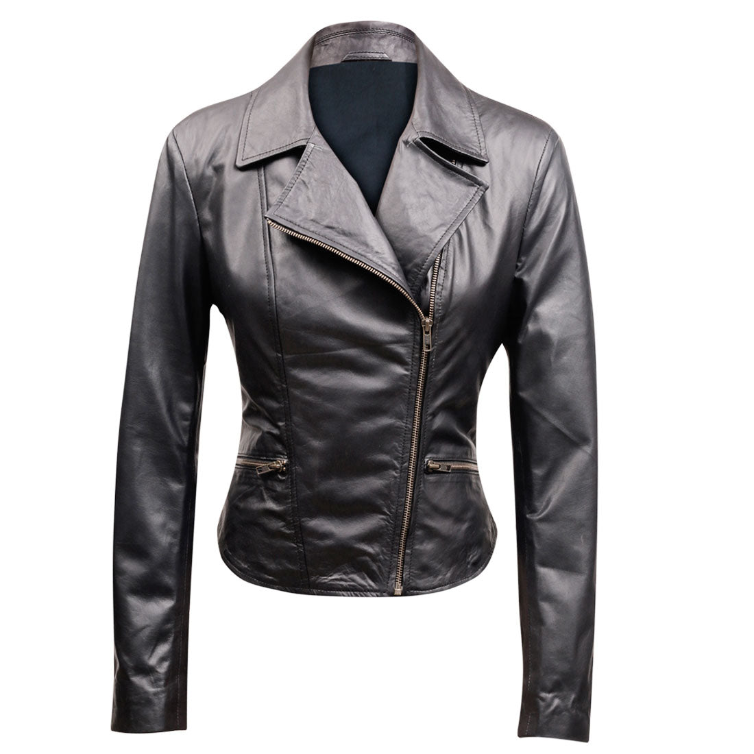 Mariella Black Genuine Lamb Leather Jacket - Corset Revolution