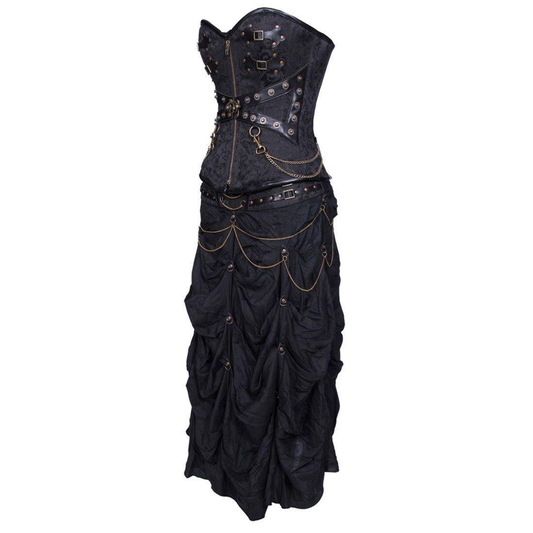 Kachina Geared Gothic Overbust Corset Dress - Corset Revolution