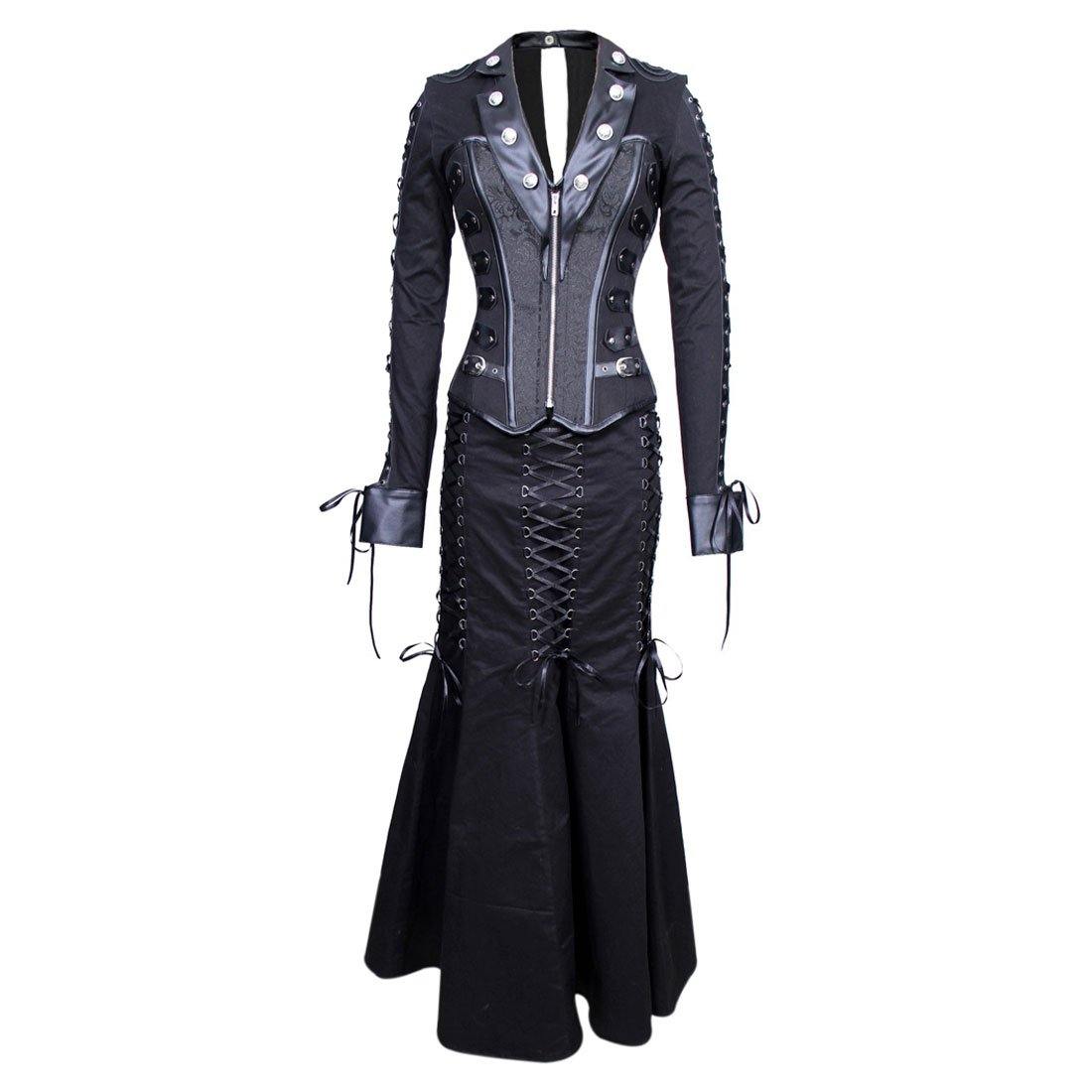 Sabella Gothic Authentic Steel Boned Overbust Corset Dress - Corset Revolution