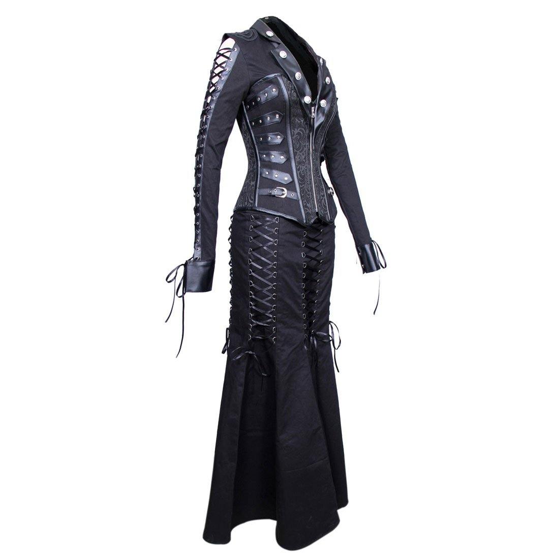 Sabella Gothic Authentic Steel Boned Overbust Corset Dress - Corset Revolution