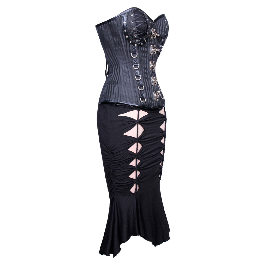Cadence Gothic Authentic Steel Boned Overbust Corset Dress