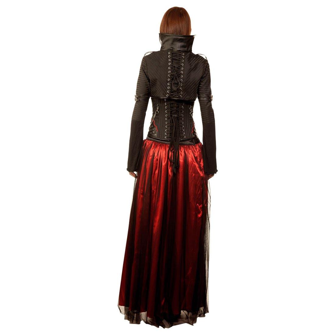 Saadaat Gothic Couture Authentic Steel Boned Underbust Corset Dress - Corset Revolution