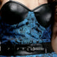Lissandra Turquoise Black Bustier Dress - Corset Revolution