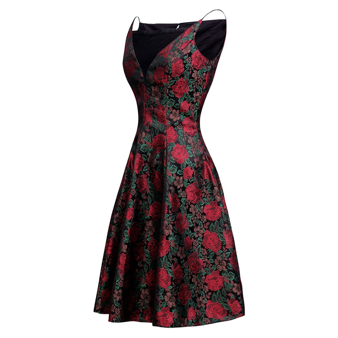 Kazia Floral V-Neck Dress - Corset Revolution