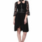 Black flairy asymmetrical hem dress - Corset Revolution