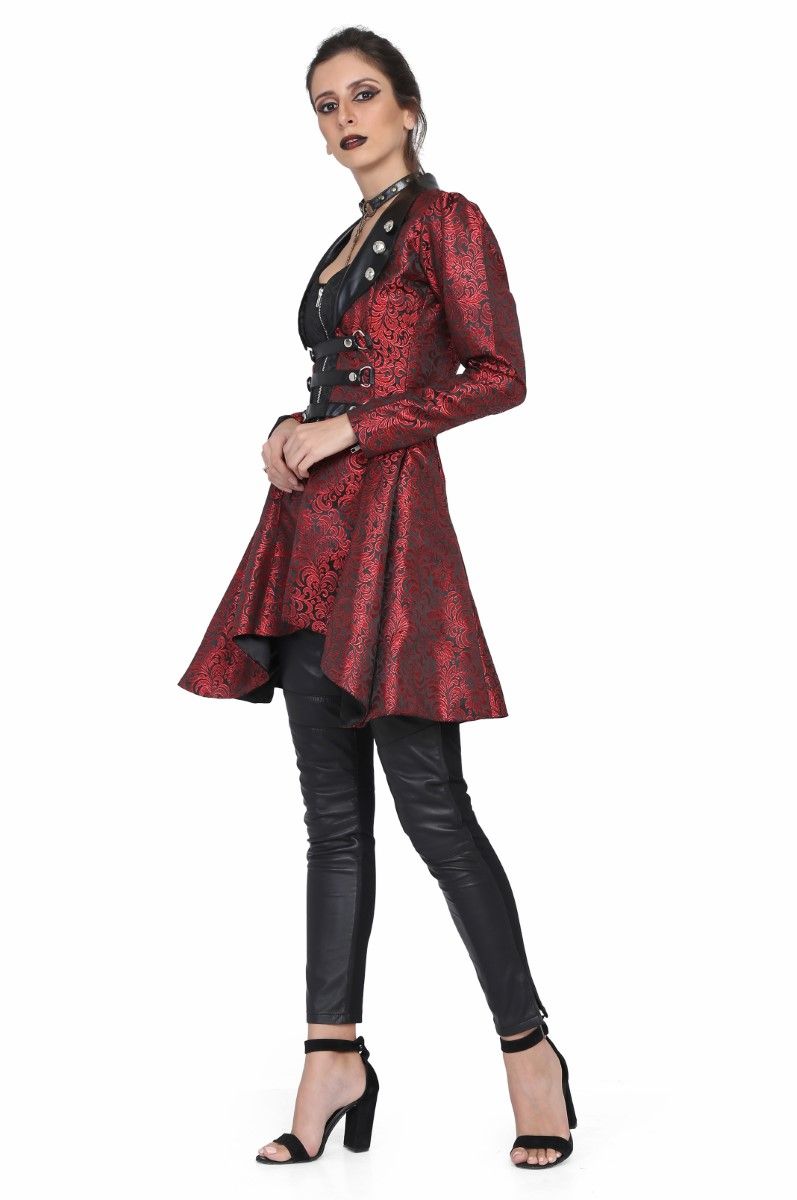 Red gothic brocade jacket