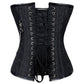 Skull embroidered gothic overbust corset