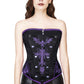 BLACK GOTHIC EMBROIDERED OVERBUST CORSET