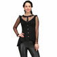 Johanna Black Gothic Knit Shirt - Corset Revolution