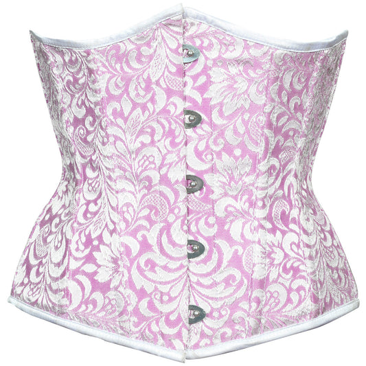 Light Pink Authentic Steel Boned Waist Reducing Underbust Corset - Corset Revolution