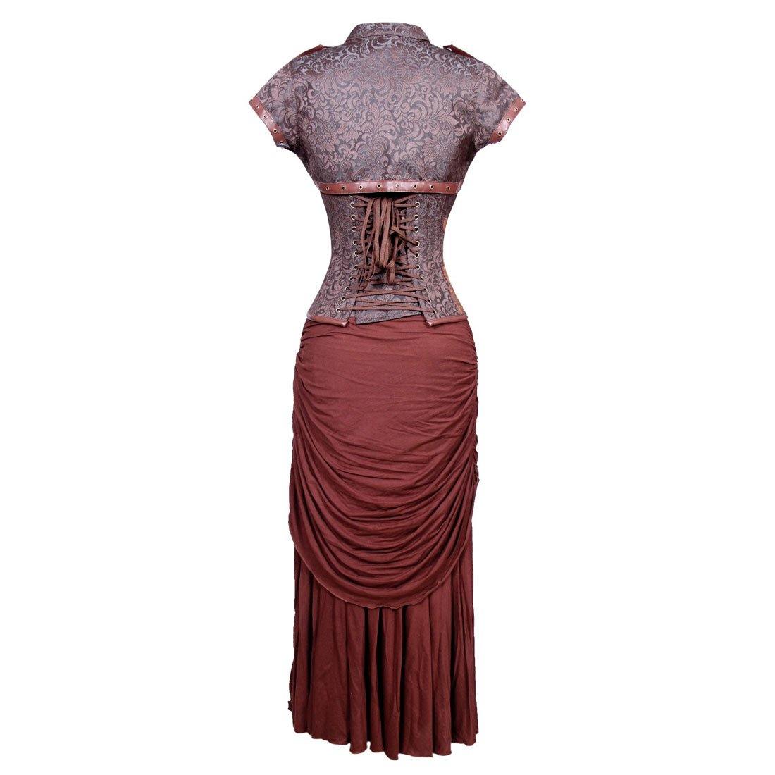 Rachel Steampunk Authentic Steel Boned Underbust Corset Dress - Corset Revolution