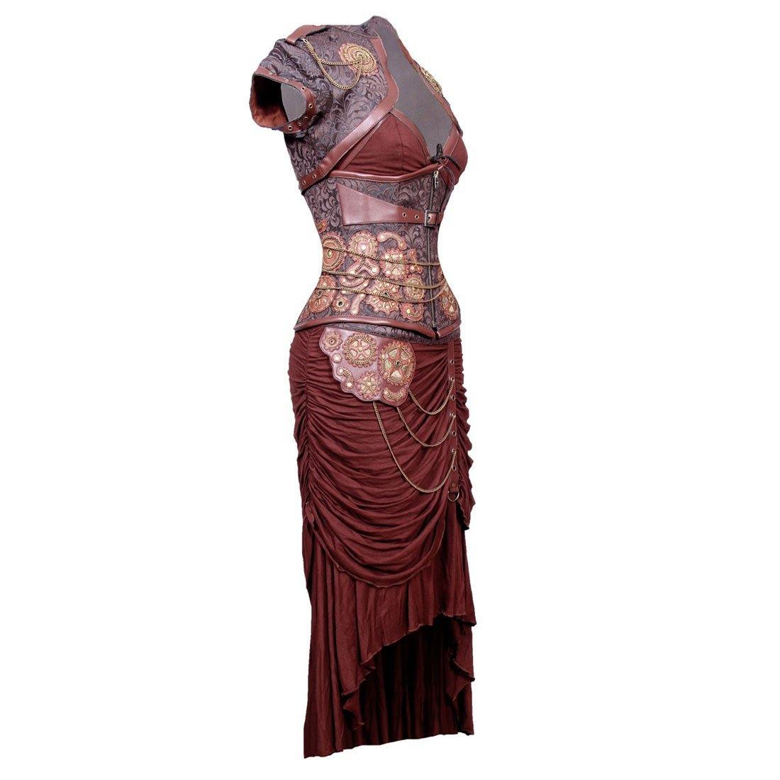 Rachel Steampunk Authentic Steel Boned Underbust Corset Dress - Corset Revolution