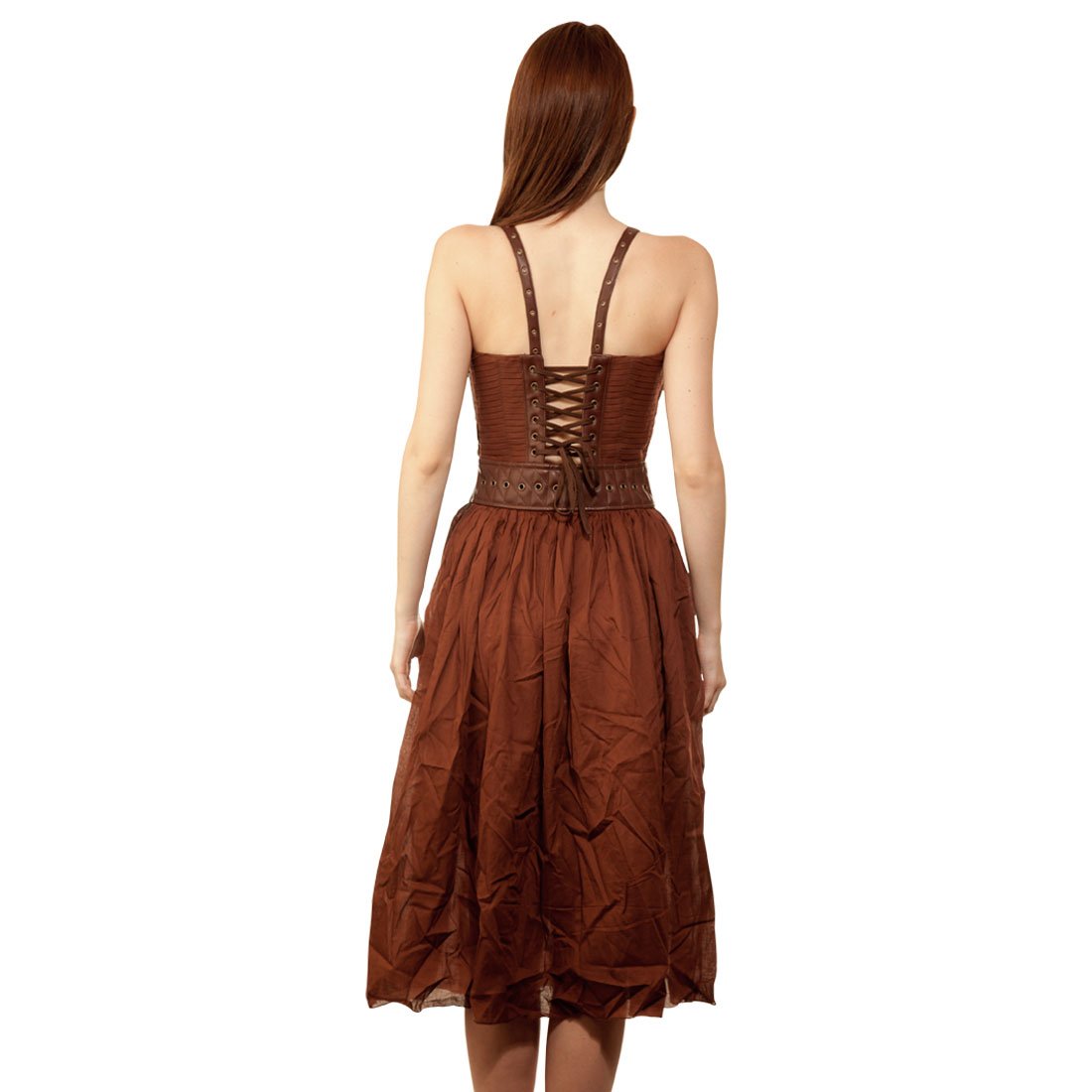 Ilaria Vintage Brown Dress - Corset Revolution