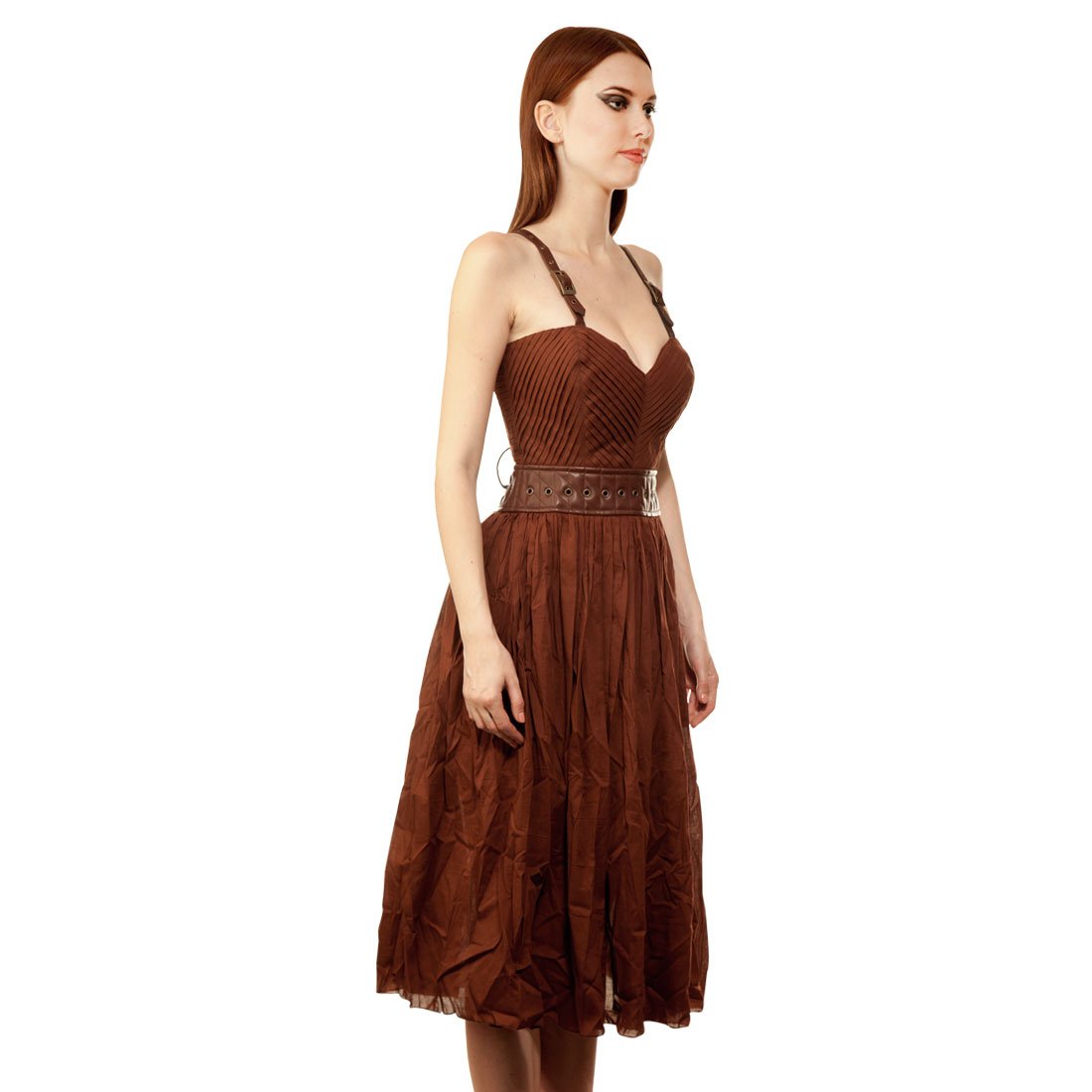 Ilaria Vintage Brown Dress - Corset Revolution