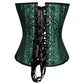 Yadira Acrylic Boned Black_Green Fashion Overbust Corset - Corset Revolution
