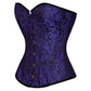 Yadira Acrylic Boned Black_Purple Fashion Overbust Corset - Corset Revolution