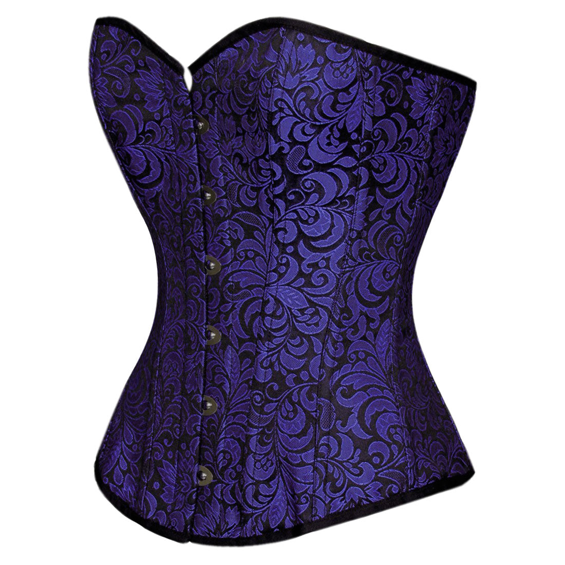 Copadira Acrylic Boned Black_Purple Fashion Overbust Corset
