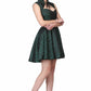 Black short sleeveless high caller gothic dress - Corset Revolution