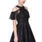 Black Floral Mesh Gothic Dress - Corset Revolution