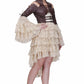 Brown and off white steampunk layered dress - Corset Revolution