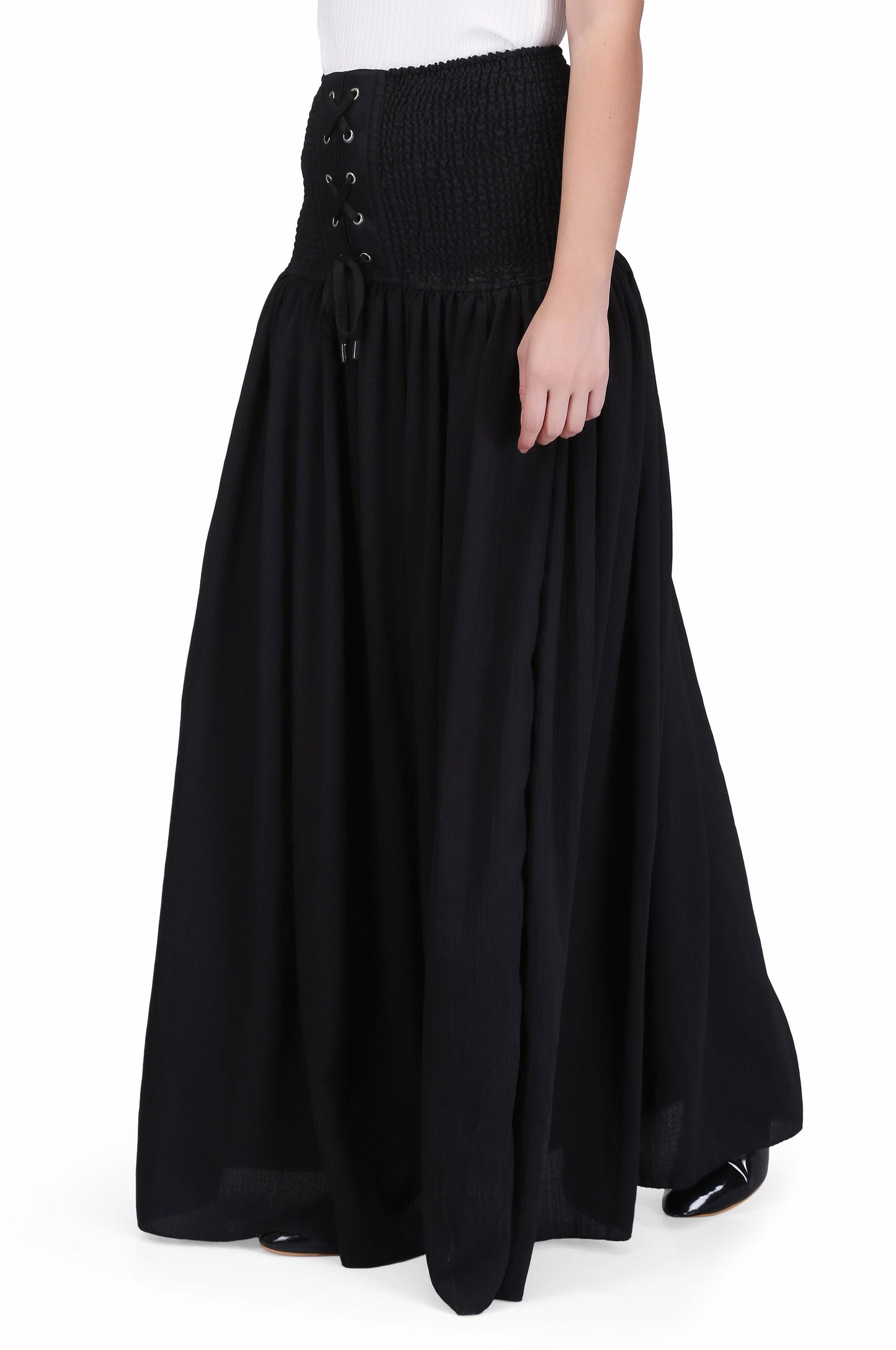 black chiffon long skirt - Corset Revolution