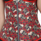Authentic steel boned printed punkrock underbust corset - Corset Revolution